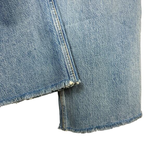 Boyish by HER NWT The Charley Belted Wide Leg Cotton Raw Hem Button Fly Jeans - Picture 7 of 10